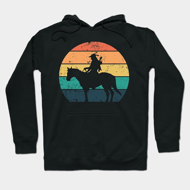 Native American Indian on a Horse Hoodie by dieEinsteiger